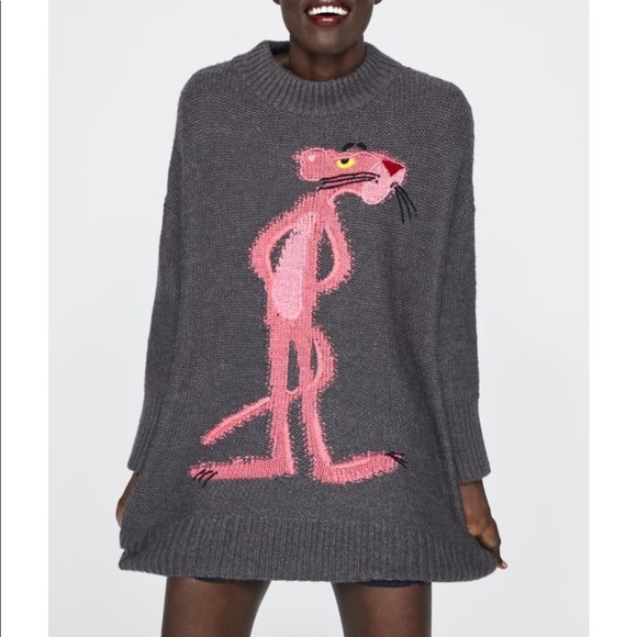 Zara pink panther sweater Clearance